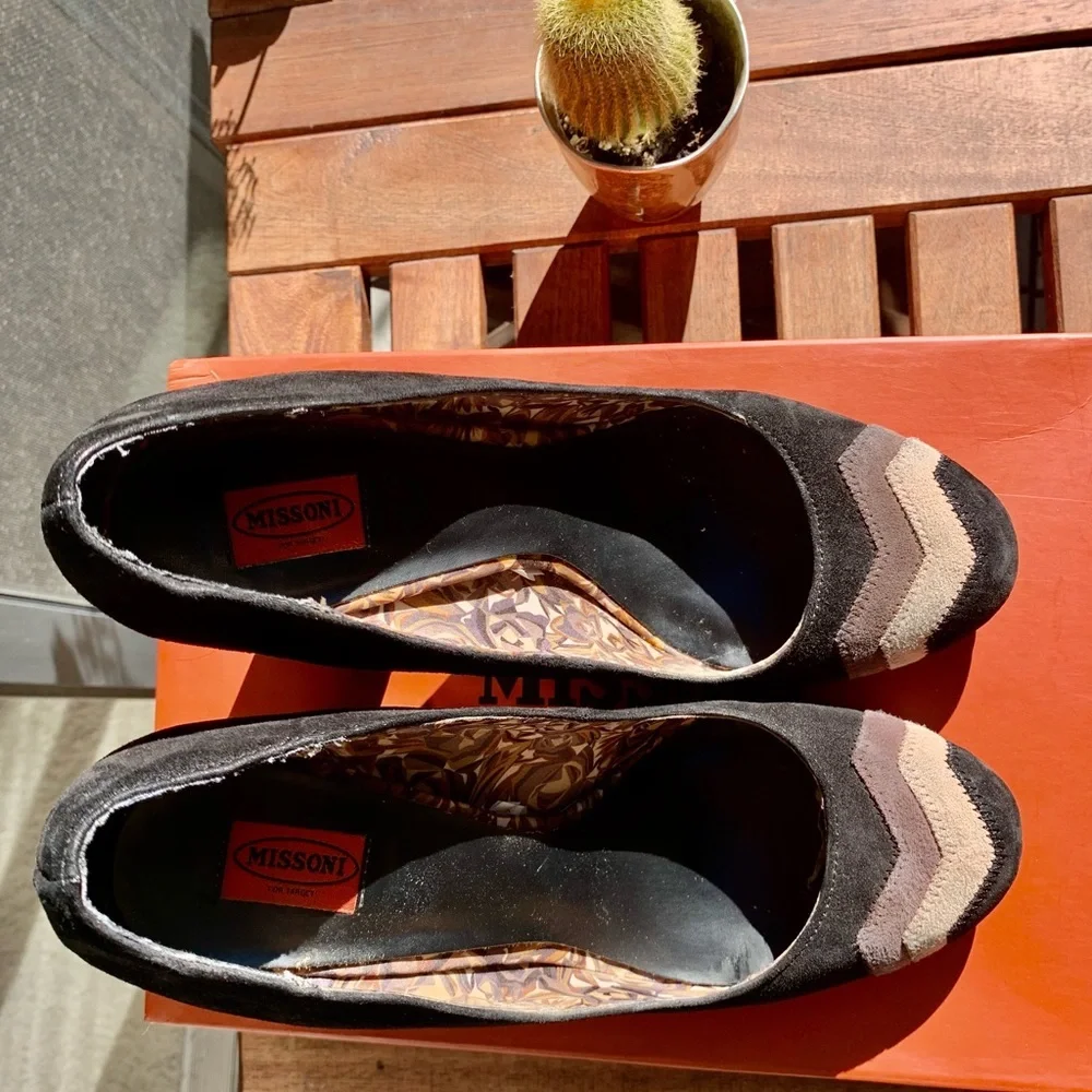 Pre loved 🥰 Missoni Suede Pumps block heel